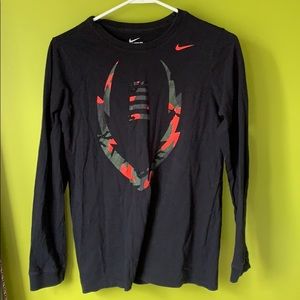 Long sleeve Nike shirt with football design